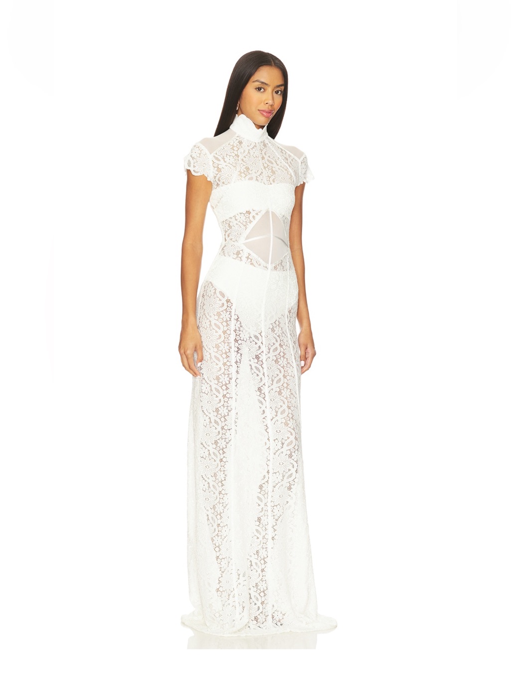 Deme By Gabriella White Lace Layla Gown